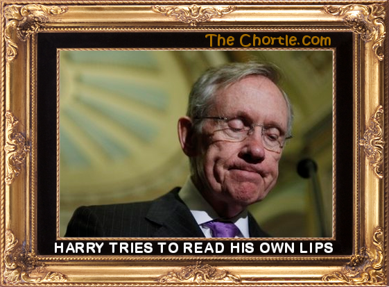 Harry tries to read his own lips.