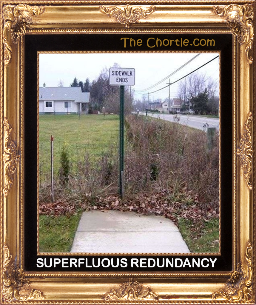 Superfluous redundancy