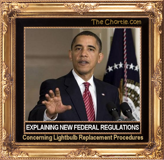 Explaining new federal regulations concerning lightbulb replacement procedures.