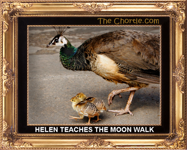 Helen teaches the moon walk.