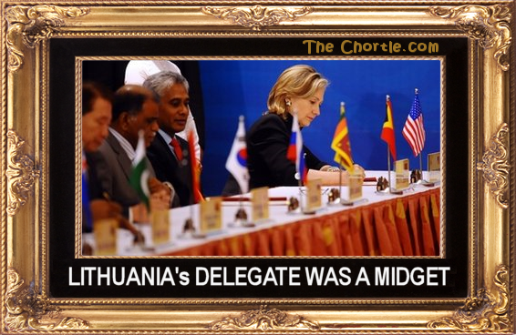 Lithuania's delegate was a midget.