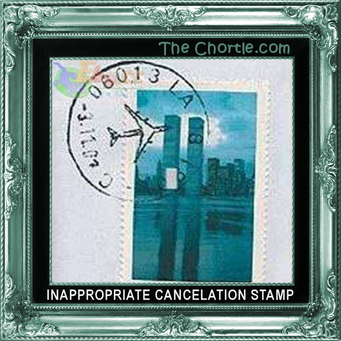 Inappropriate cancelation stamp.