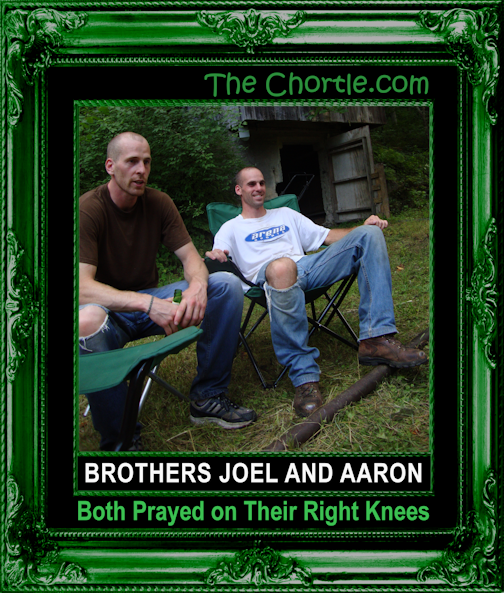 Brothers Joel & Aaron both prayed on their right knees.
