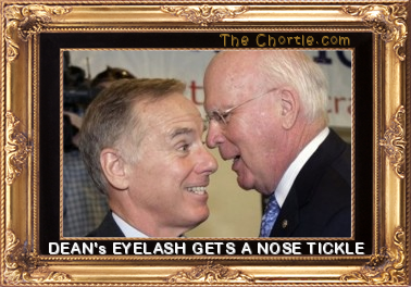 Dean's eyelash gets a nose tickle.