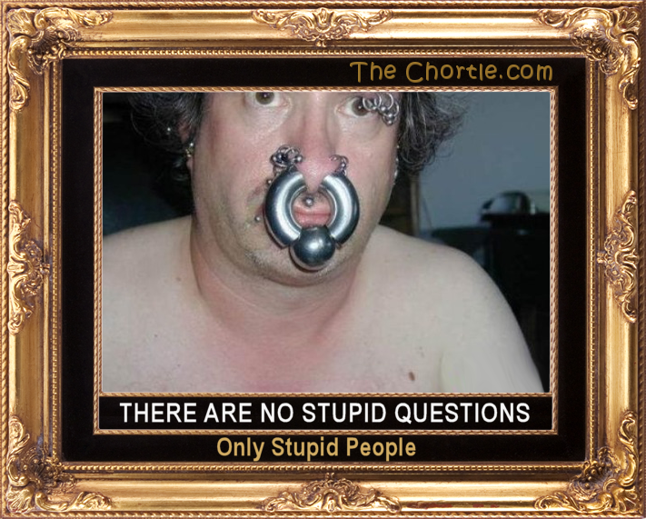There are no stupid questions.  Only stupid people.