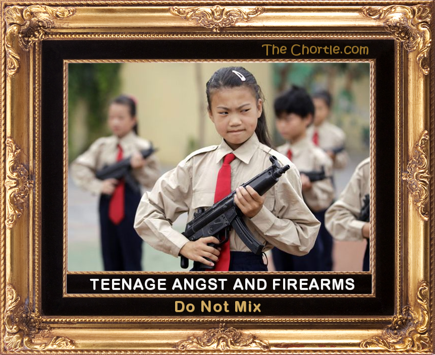Teenage angst and firearms do not mix.