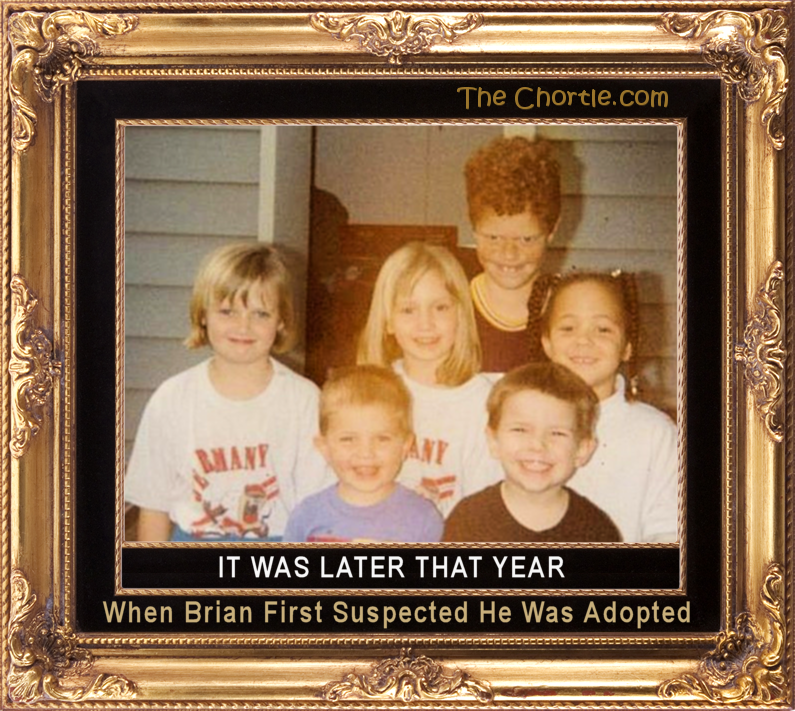 It was later that year when Brian first suspected he was adopted