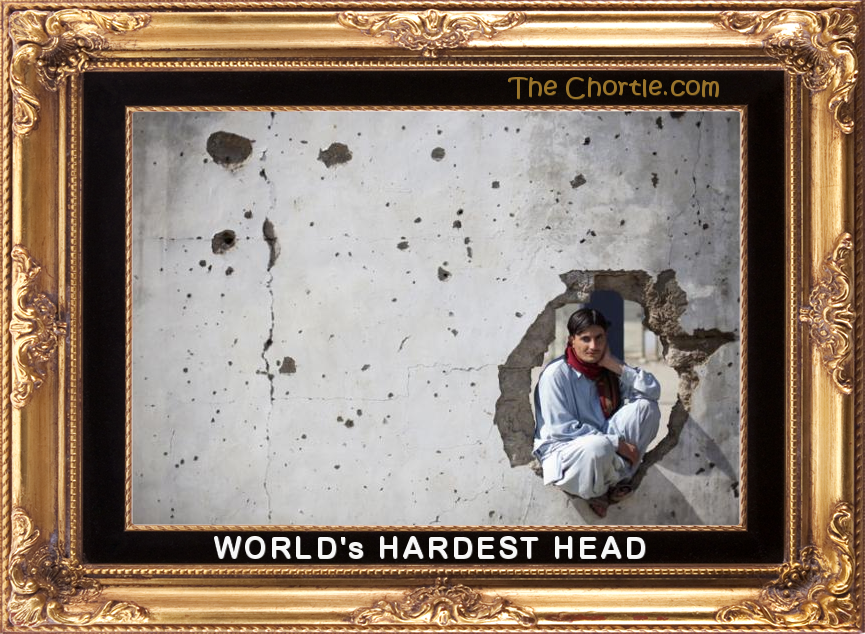 World's hardest head.
