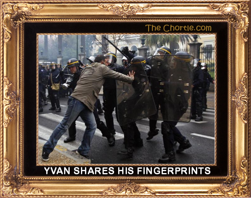 Yvan shares his fingerprints.