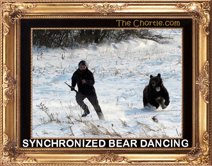 Synchronized bear dancing.