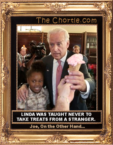 Linda was taught never to take treats from a stranger.  Joe, on the other hand...