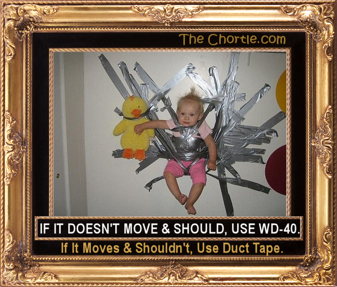 If it doesn't move & should, use WD-40.  If it moves & shouldn't, use duct tape.