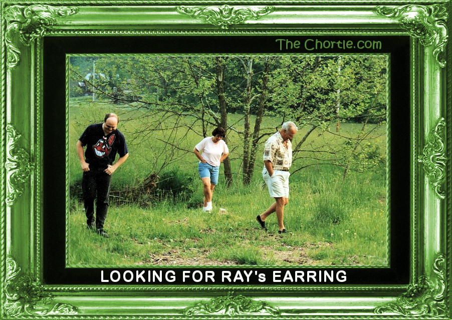 Looking for Ray's earring.
