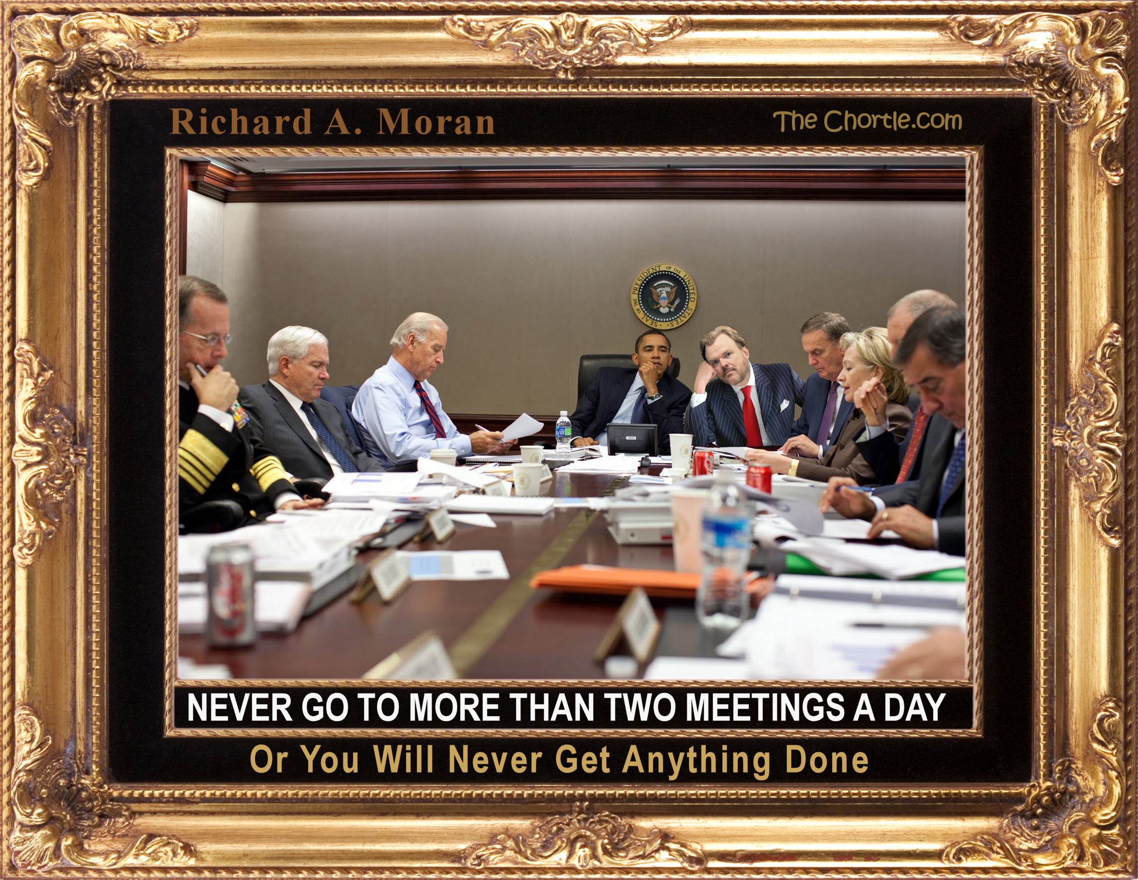 Never go to more that two meetings a day or you will never get anything done.