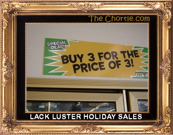 Lack luster holiday sales