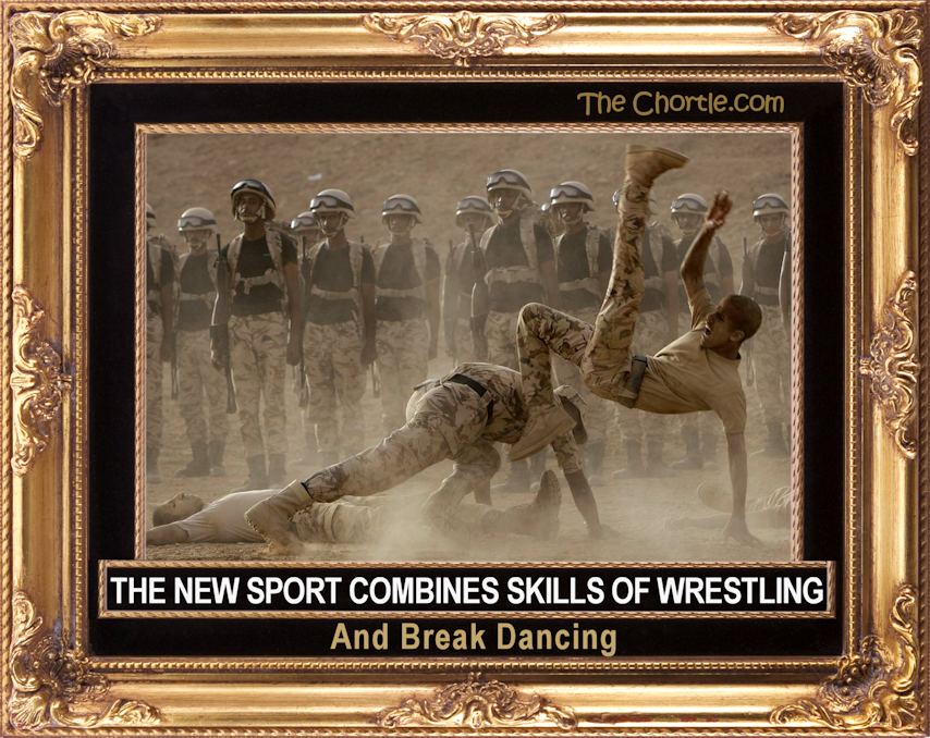 The new sport combines the skills of wrestliong and break dancing.
