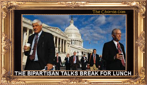 The bipartison talks break for lunch