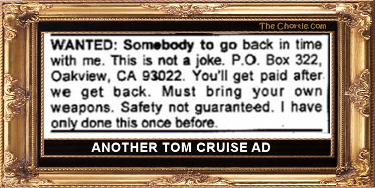 Another Tom Cruise ad