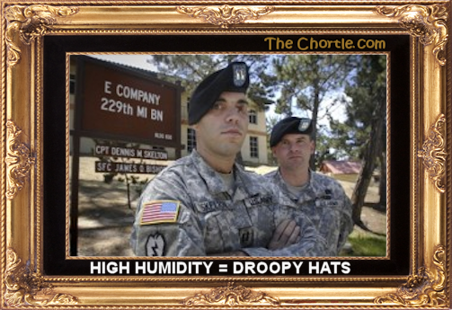 High humidity = droopy hats