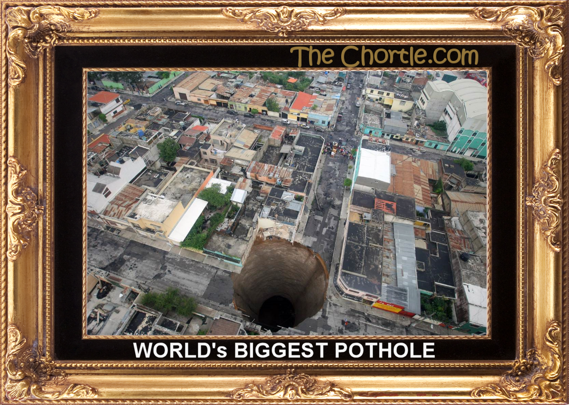World's biggest pothole