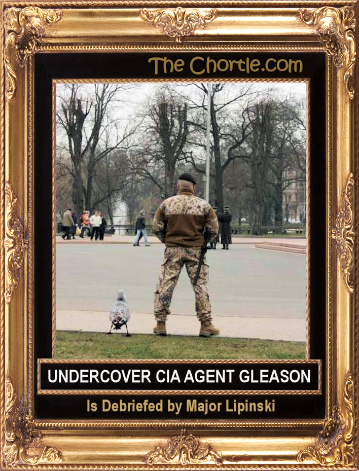 Undercover CIA agent Gleason is debriefed by Major Lipinski