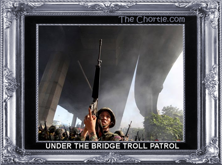 Under the bridge troll patrol