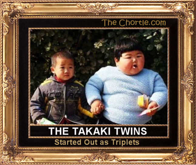 The Takaki twins tarted out as triplets