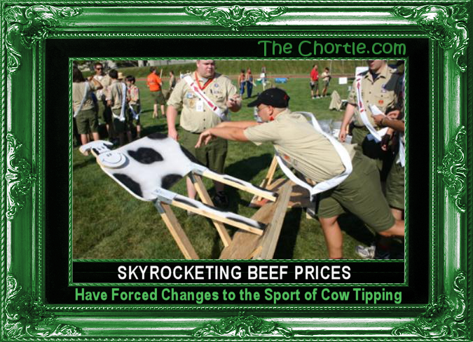 Skyrocketing beef prices have forced changes to the sport of cow tipping.