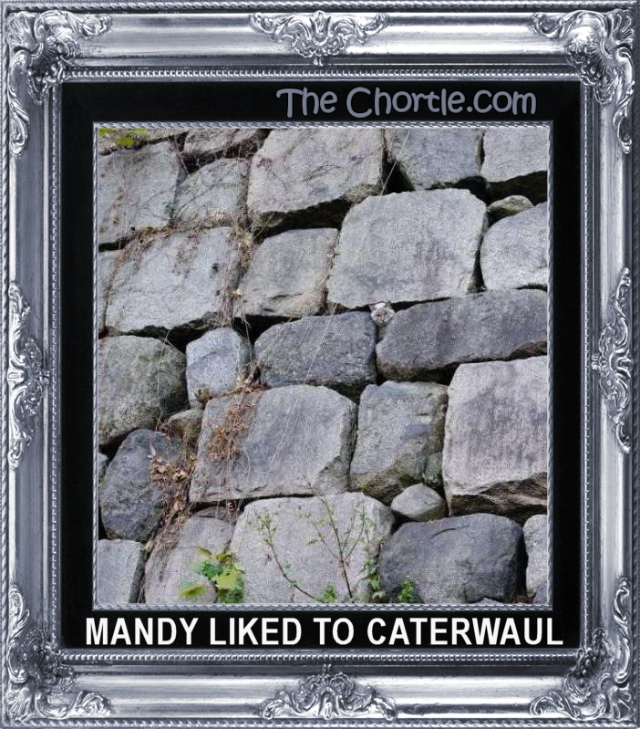 Mandy liked to caterwaul