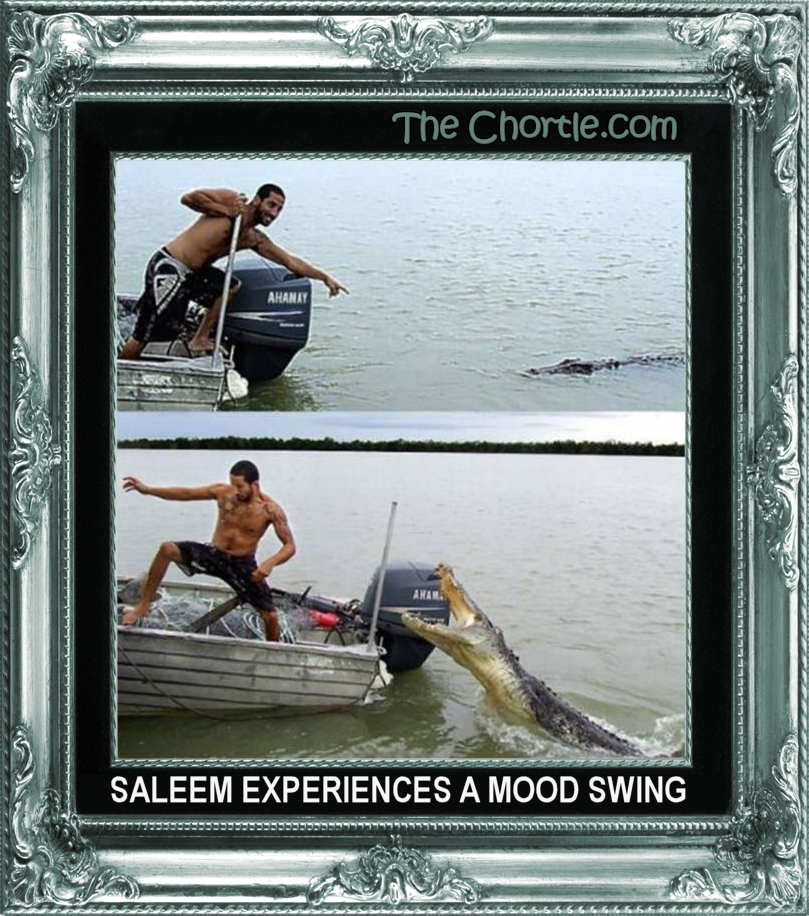 Saleem experiences a mood swing
