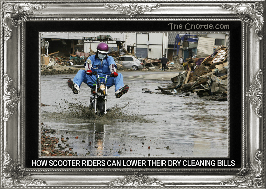How scooter riders can lower their dry cleaning bills